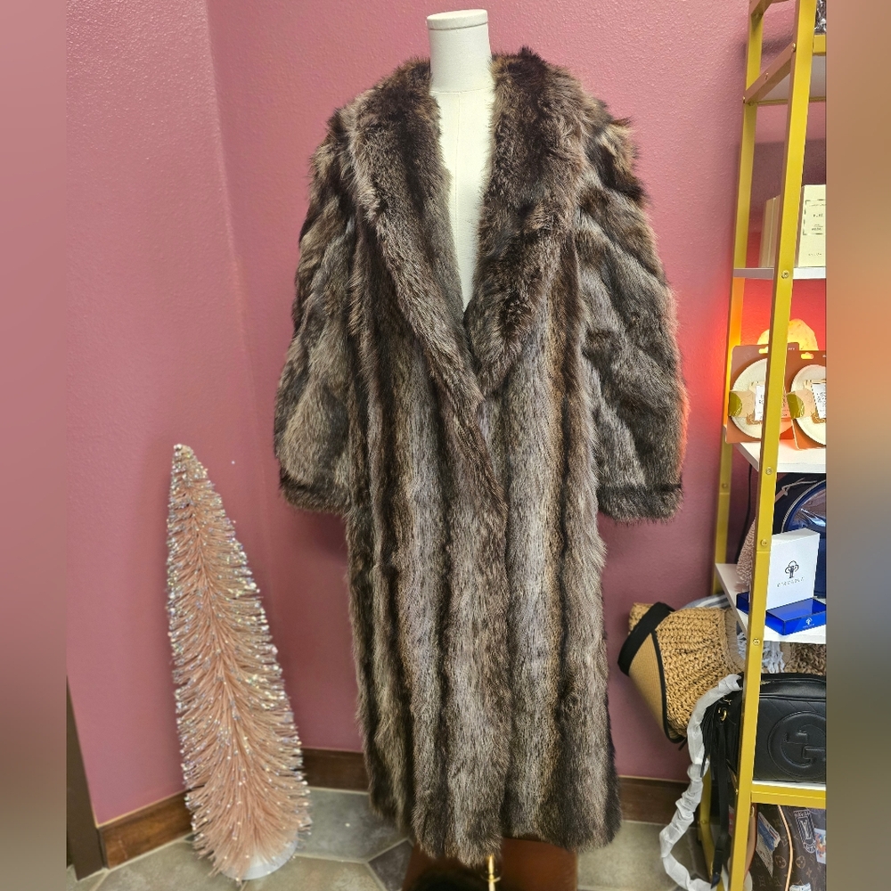 Russian Raccoon Fur Coat
